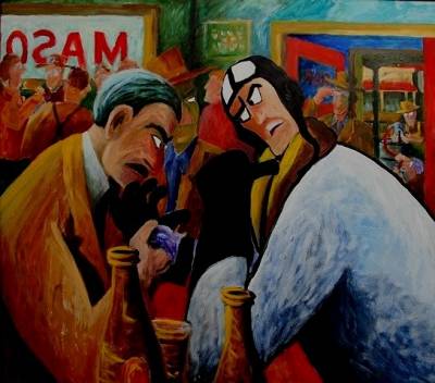 "The Trading Floor" - Painting by Mike Harold, an artist from Manawatu - Wairarapa, New Zealand.